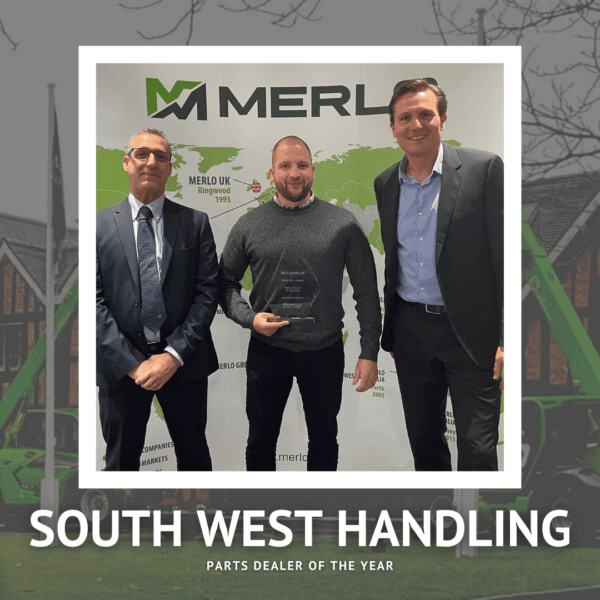 South West Handing winners of Merlo UK’s Parts Dealer of the Year 2021